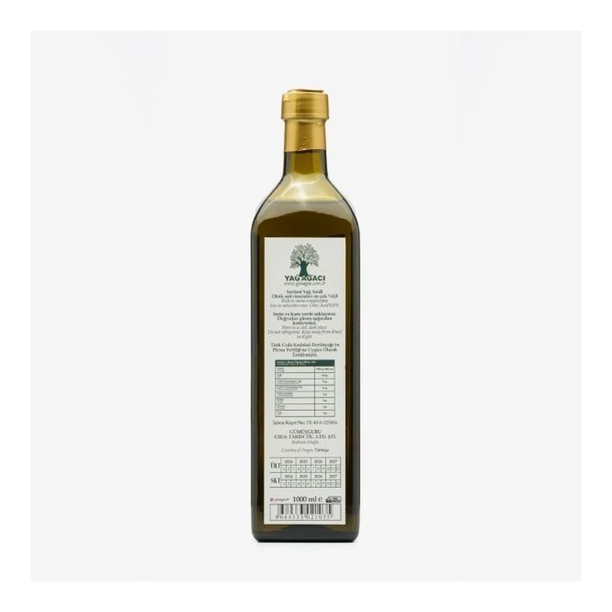 Gisagis 0,2 Asit Erken Hasat Soğuk Sıkım Natürel Sızma Zeytinyağı 1 Litre