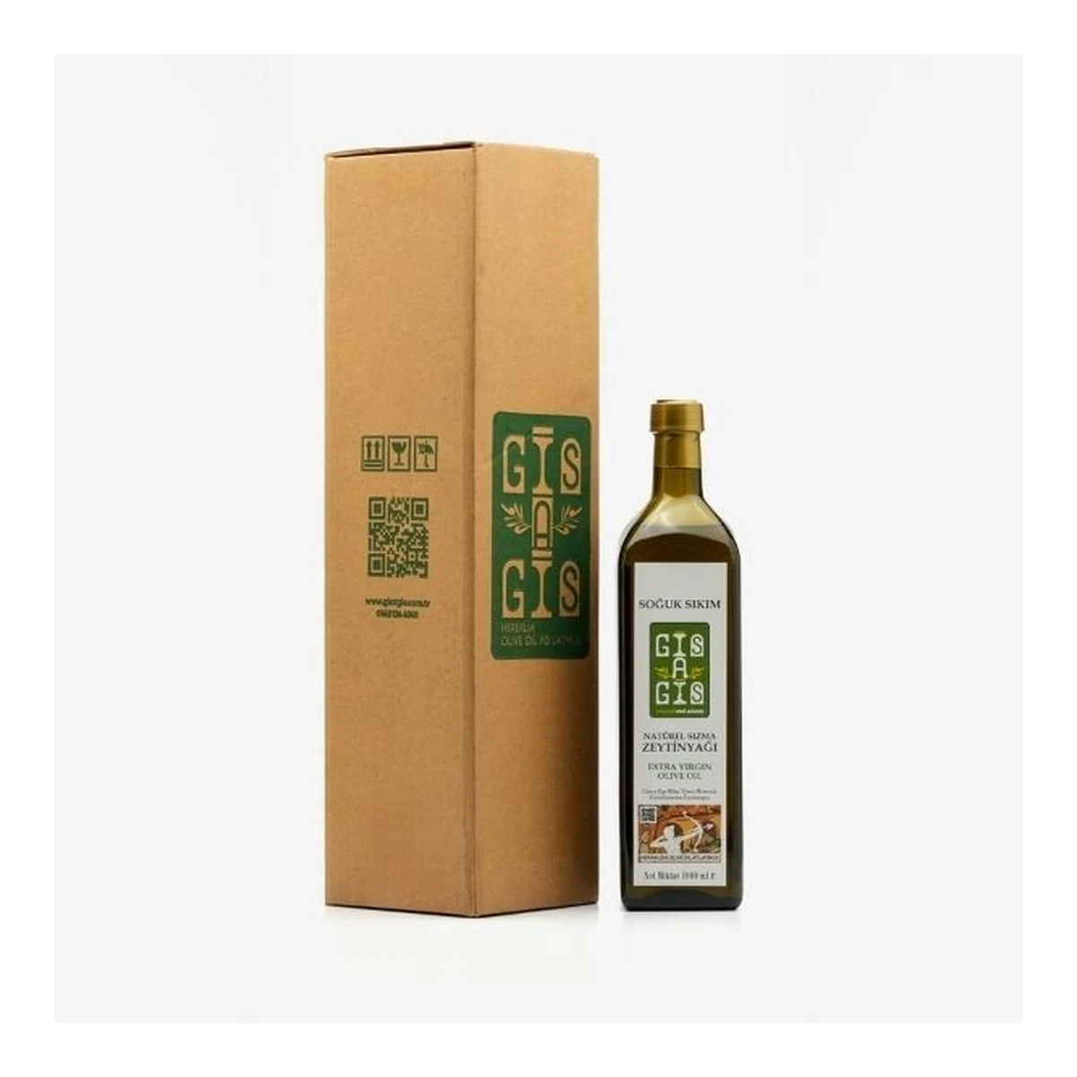 Gisagis 0,2 Asit Erken Hasat Soğuk Sıkım Natürel Sızma Zeytinyağı 1 Litre