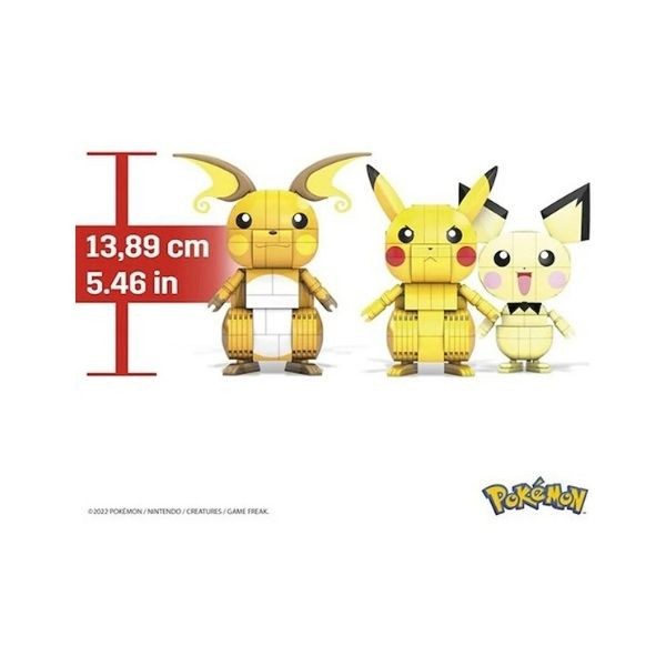 Mega Pokemon Yap Ve Oyna Figürler Pikachu'nun Üç Evrimi Yapı Seti Gyh06