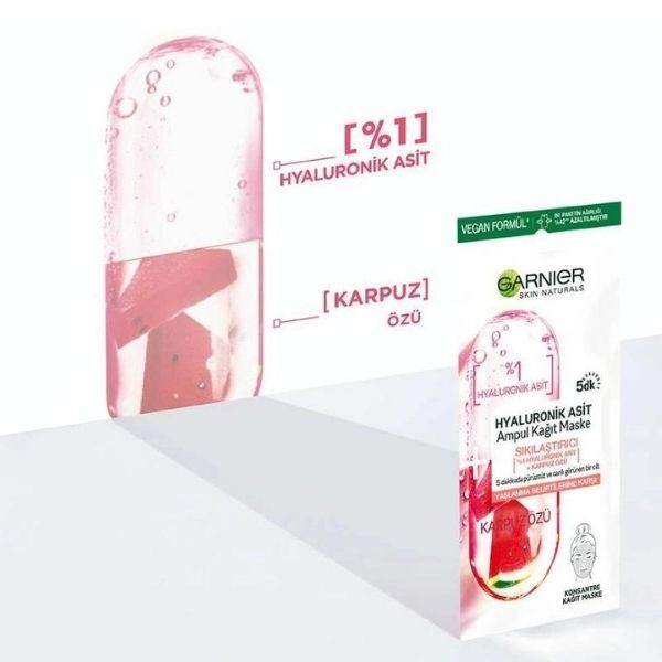 Garnier Skin Naturals Hyaluronik Asit Ampul Kâğıt Maske Sıkılaştırıcı