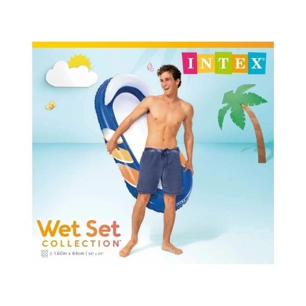 Intex 58848 Mavi Fileli Renkli Koltuk Yatak 160cm