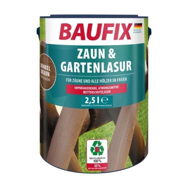 Baufix Zaun & Gartenlasur Su Bazlı Ahşap Koruyucu Tik 2,5 Lt