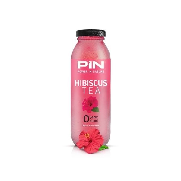 Pin Cam Şişe 250 Ml Hibiscus Tea 24'lü Paket Şekersiz Kalorisiz Soğuk Çay