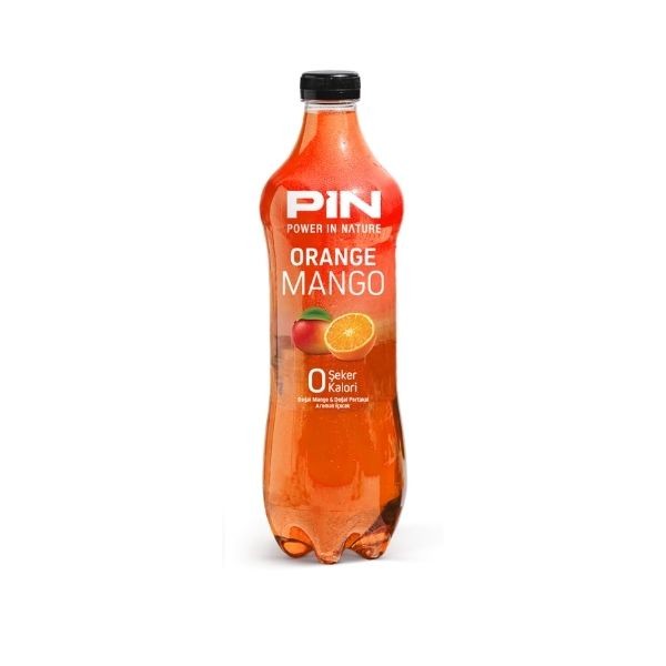 Pin Orange Mango 1 Lt Pet Şişe 6'lı Paket Şekersiz Kalorisiz Soğuk Çay