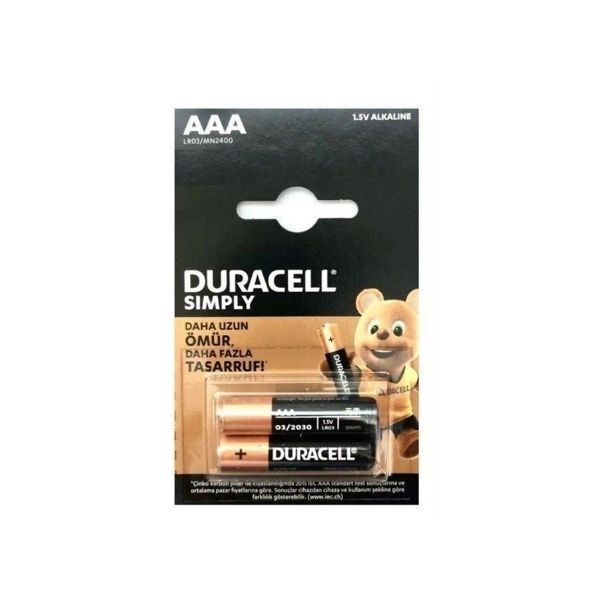 Duracell İnce Kalem Pil Aaa 2'li