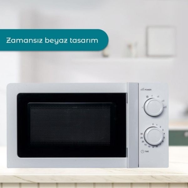 Kumtel Mikrodalga Fırın Beyaz 20Lt 700W HM-02