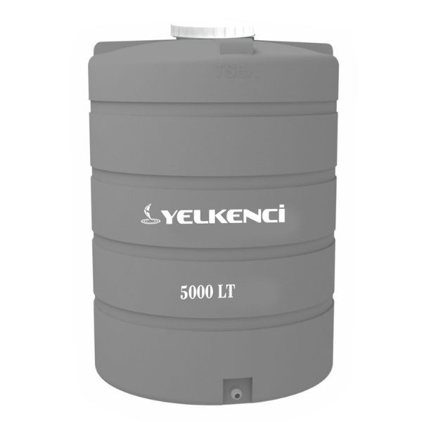 Yelkenci 5 Ton Dikey Su Deposu Gri