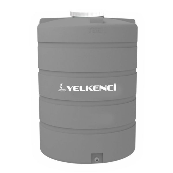 Yelkenci 3 Ton Dikey Su Deposu Gri