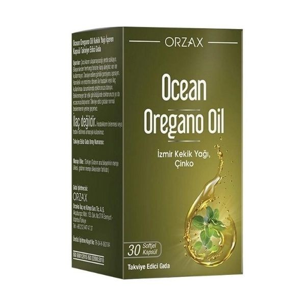 Orzax Ocean Oregano Oil Takviye Edici Gıda 30 Kapsül