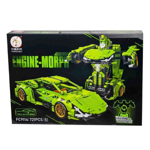 Engine-Morph Çek Bırak ve Dönüşebilen Blok Set  FC9114 721 PCS