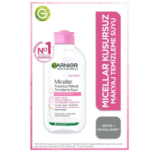 Garnier Micellar Kusursuz Makyaj Temizleme Suyu 200 ml