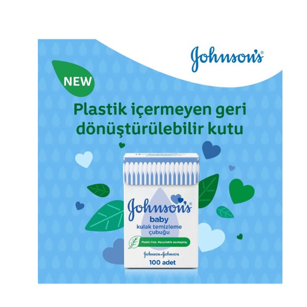 JOHNSONS BABY KULAK TEMİZLEME ÇUBUĞU 100'LÜ