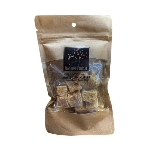 Bodrum Yadigarı Şeker İlavesiz Mandalin Küpleri Antep Fıstıklı 70 Gr
