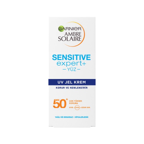 Garnier Ambre Solaire Sensitive Expert Gesicht Gel Creme SPF 50 Güneş Koruyucu 50ml