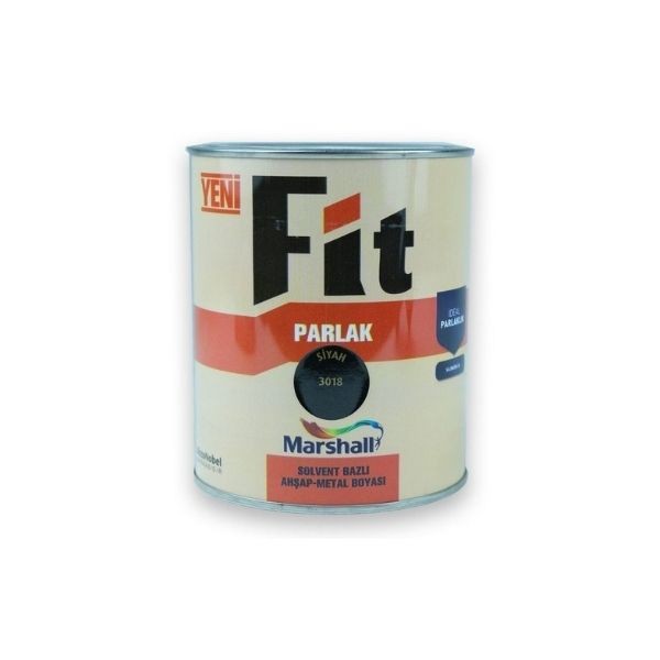 Marshall Fit Parlak Ahşap Metal Boyası Siyah 2,5 Lt