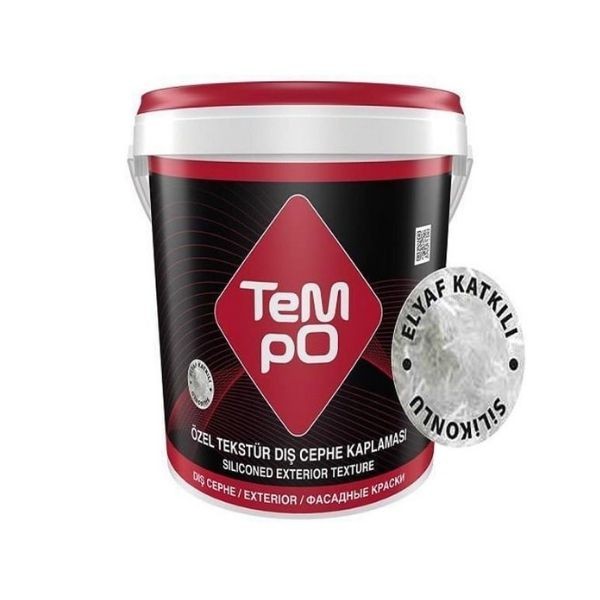 Tempo Silikonlu Tekstür Dış Cephe Kaplaması Beyaz 20 Kg