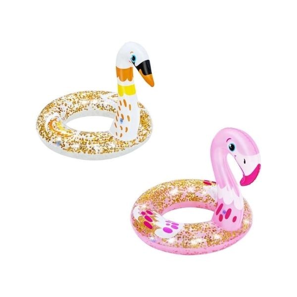 Bestway BW-36306 Hayvan Başlı Deniz Simidi Kuğu Flamingo 61 cm