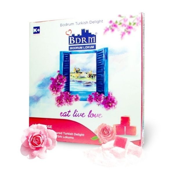BDRM Bodrum Güllü Lokum Kutu 400 Gr
