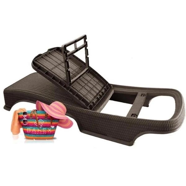 Brezza Rattan Şezlong Kahverengi