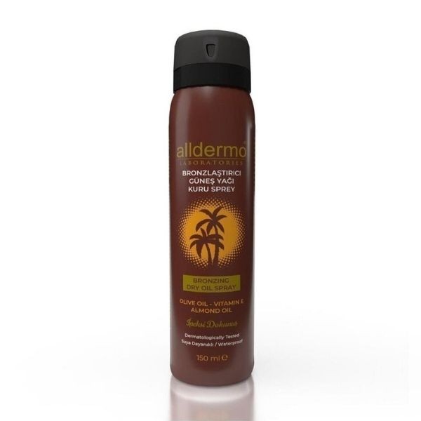 Alldermo Bronzlaştırıcı Güneş Yağı Kuru Sprey 150 Ml