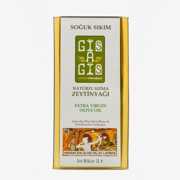 Gisagis 0,2 Asit Erken Hasat Soğuk Sıkım Natürel Sızma Zeytinyağı 5 Litre