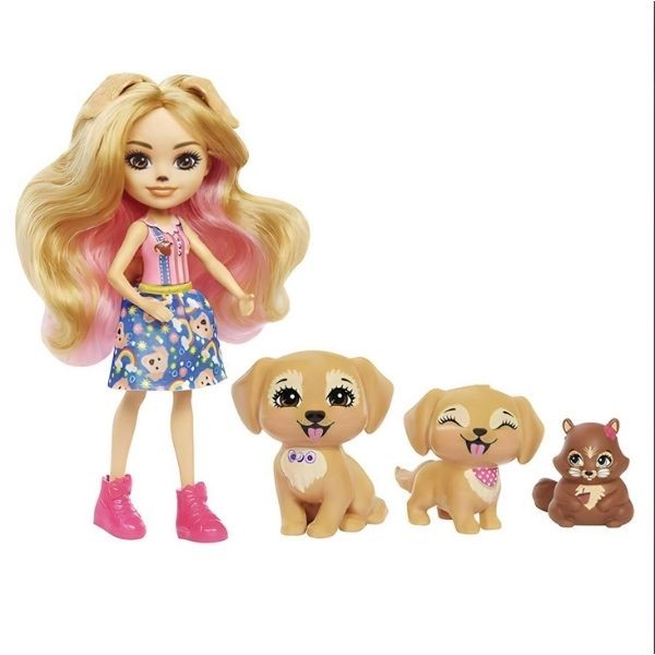 Enchantimals Aile Serileri Oyun Seti GJX43-HHB85 Gerika Golden Retriever Ailesi