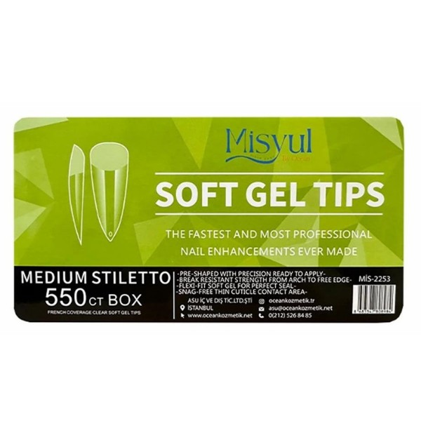 Misyul Soft Gel Tips Medium Stiletto 550