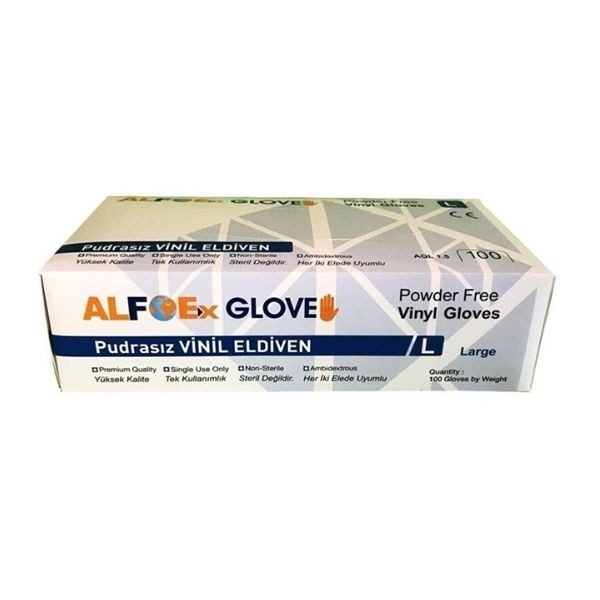 Alfoex Vinil Eldiven Large 100'lü