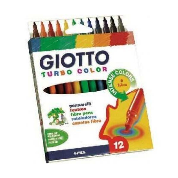 Giotto Turbo Color Keçeli Boya Kalemi 12 Renk