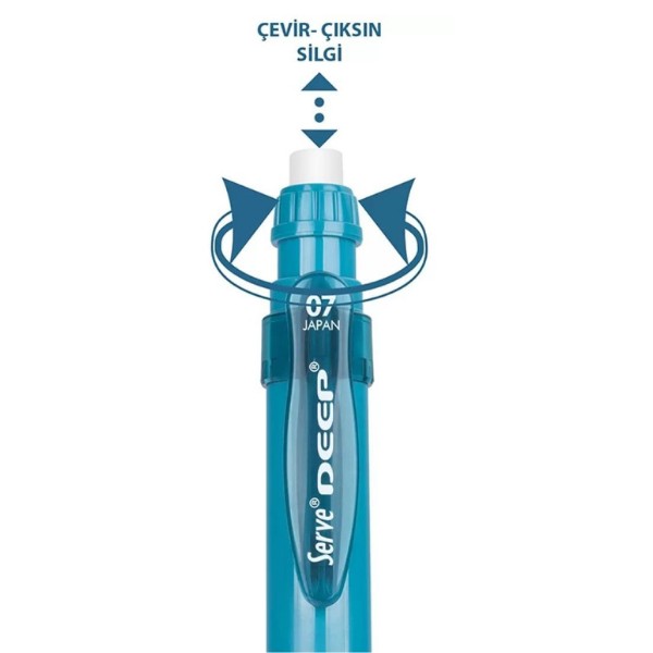 Serve Deep Mekanık Kursun Kalem 07mm Okyanus Mavı Sv-deep-07-om