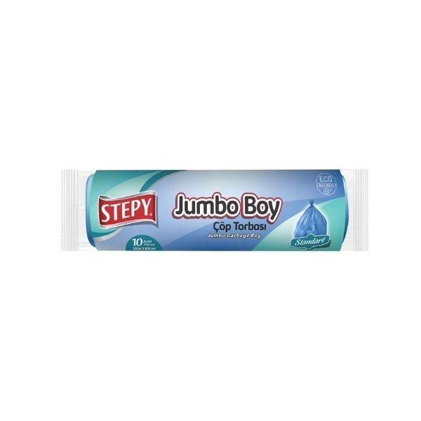 Stepy Çöp Torbası Jumbo Boy 80x110 Cm 10'lu