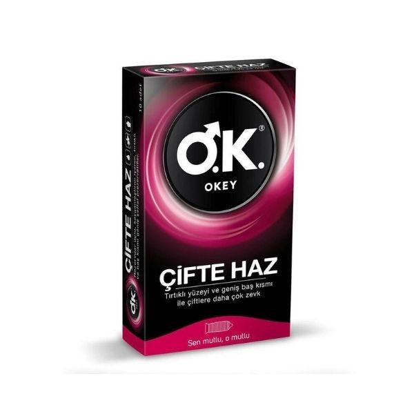 Okey Çifte Haz Prezervatif 10'lu