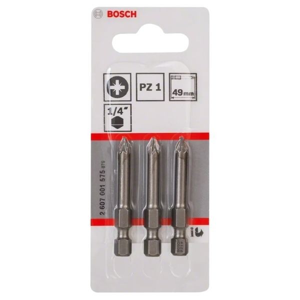 Bosch 2607001575 Extra Sert 3 lü Bits Vidalama Ucu PZ1-49mm