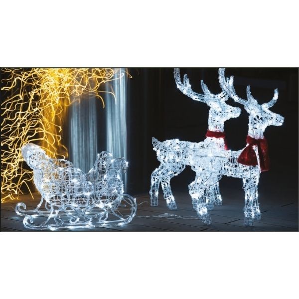 Tarrington House Kızaklı Geyik Ledli Figür 240 Led 35-72 Cm