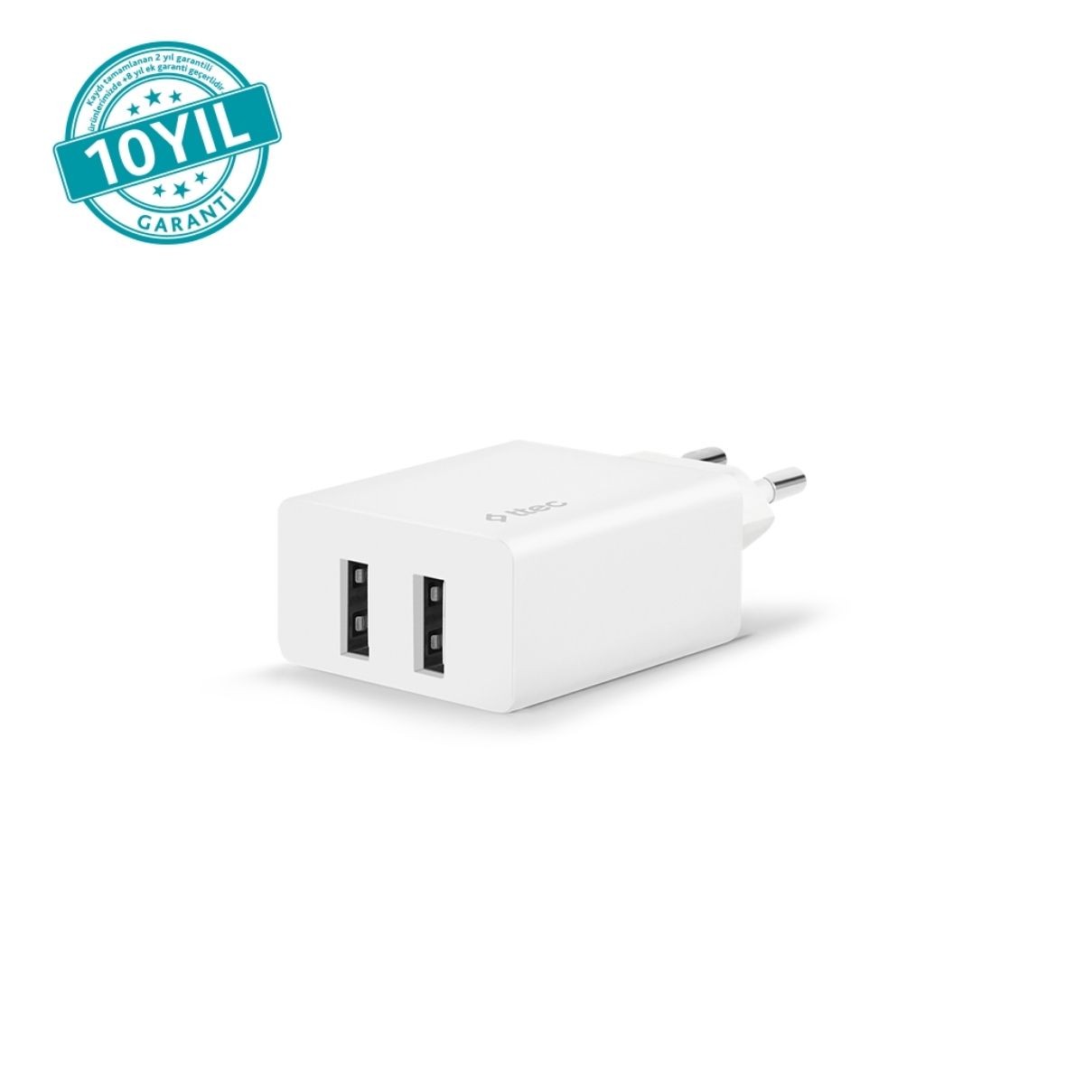 Ttec Smart Charger Duo 2xUSB-A İkili Şarj Adaptörü 2.4A 12W 2SCS21B