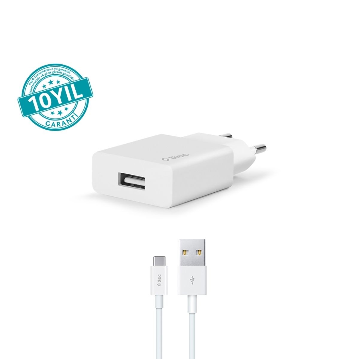 Ttec Smart Charger USB-A - Type-C 2.1A 10.5W Şarj Aleti 2SCS20CB