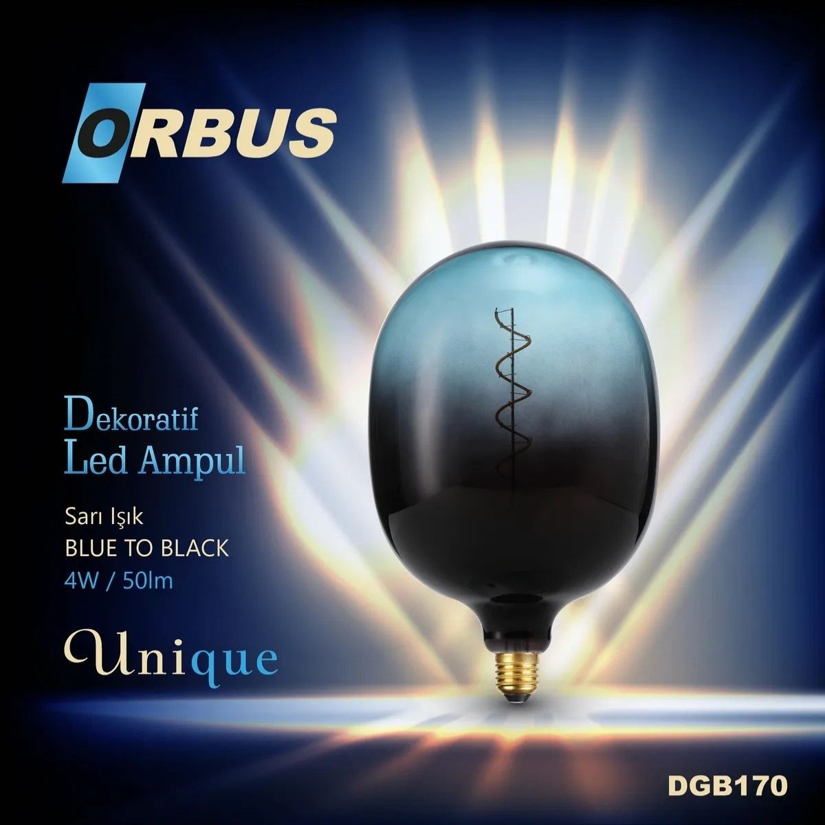 Orbus Dekoratif Led Ampul BLUE TO BLACK 4W 50lm DGB170