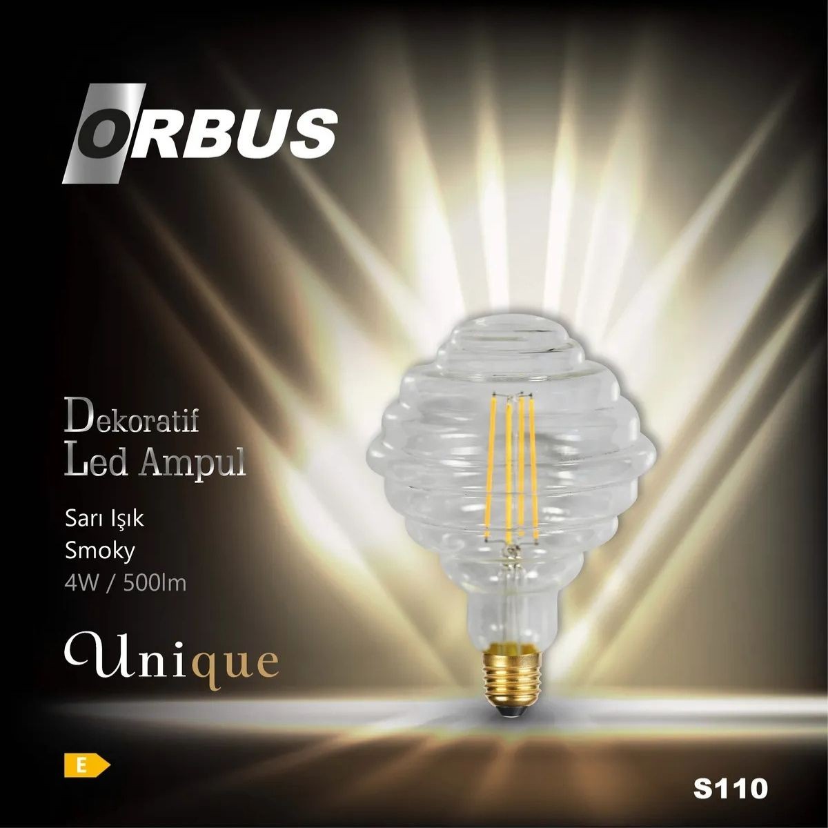 Orbus Dekoratif Led Ampul CLEAR 4W 500lm S110