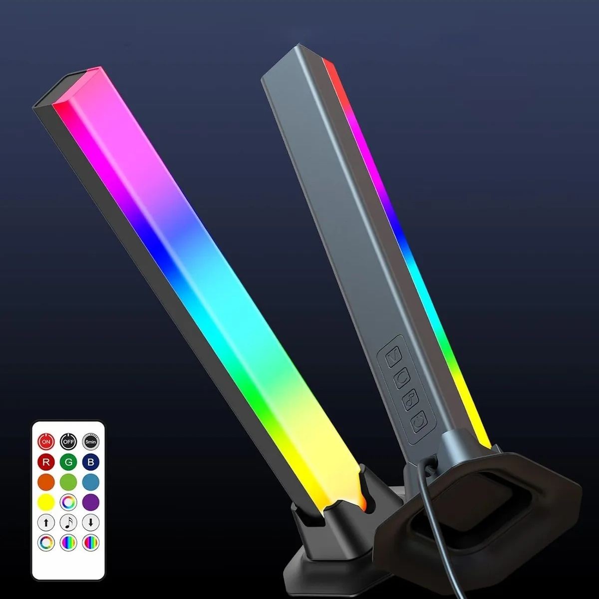 Orbus RGB LED Işık Çubuğu - Müzik Senkronizasyonlu, Uzaktan Kumandalı, USB Çalışan TV ve Oda Aydınlatması