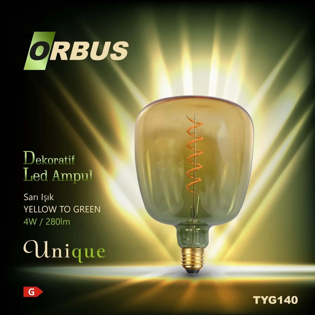 Orbus Dekoratif Led Ampul YELLOW TO GREEN 4W 280lm TYG140