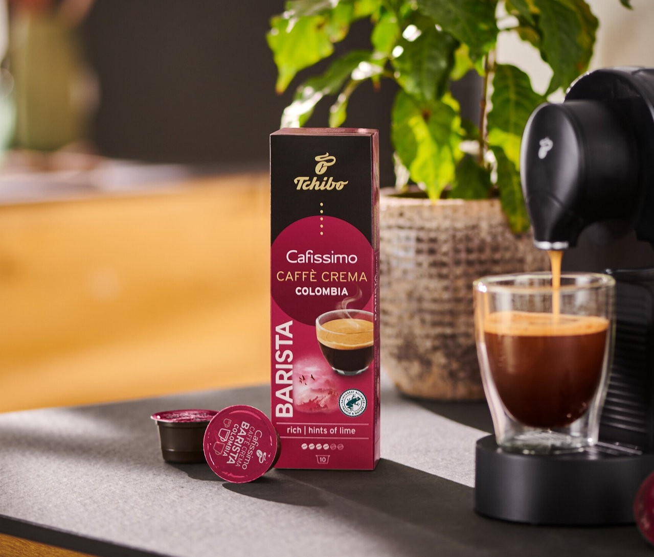Tchibo Cafissimo Caffe Crema Colombia Rich Hints Of Lime Kapsül Kahve 10'lu