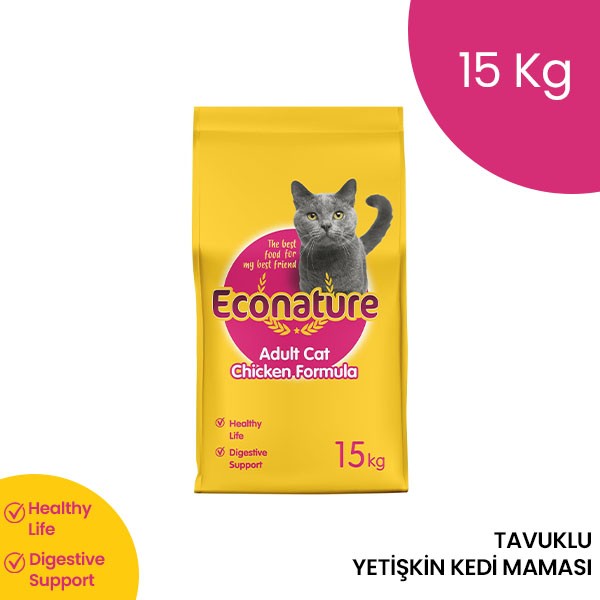 Econature Tavuklu Yetişkin Kedi Maması 15 Kg