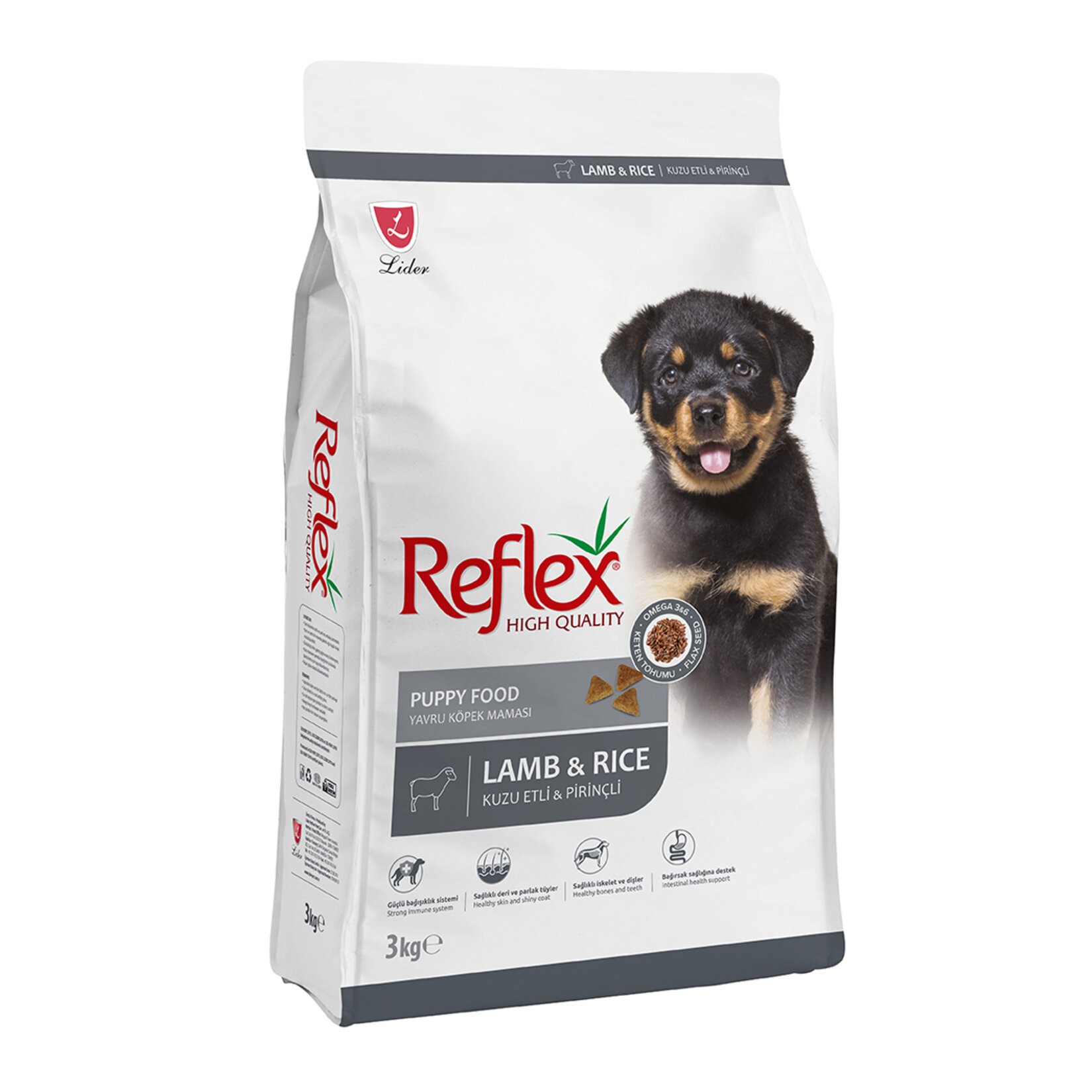 Reflex Kuzu Etli ve Pirinçli Yavru Köpek Maması 3kg