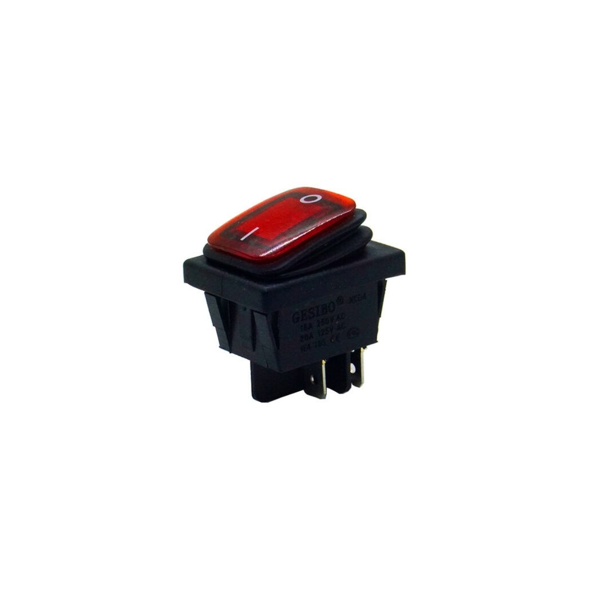 Paslanmaz Çelik On-Off Anahtarı Kırmızı LED 12/24V