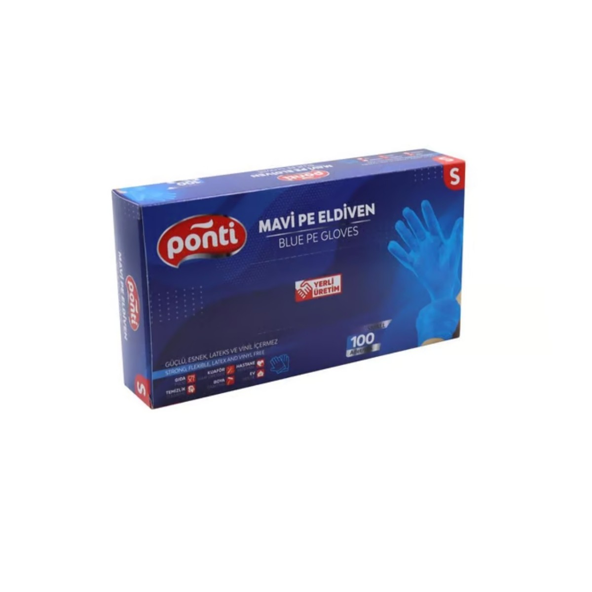 Ponti Polyvin Eldiven Mavi Paket - Small