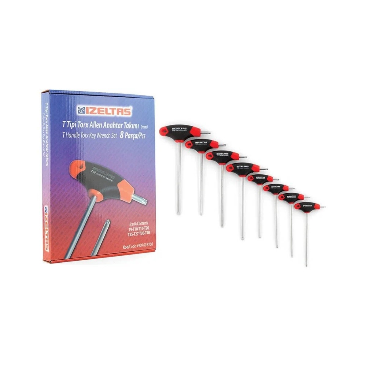 İzeltaş Torx Allen Anahtar Takımı 8 Parça
