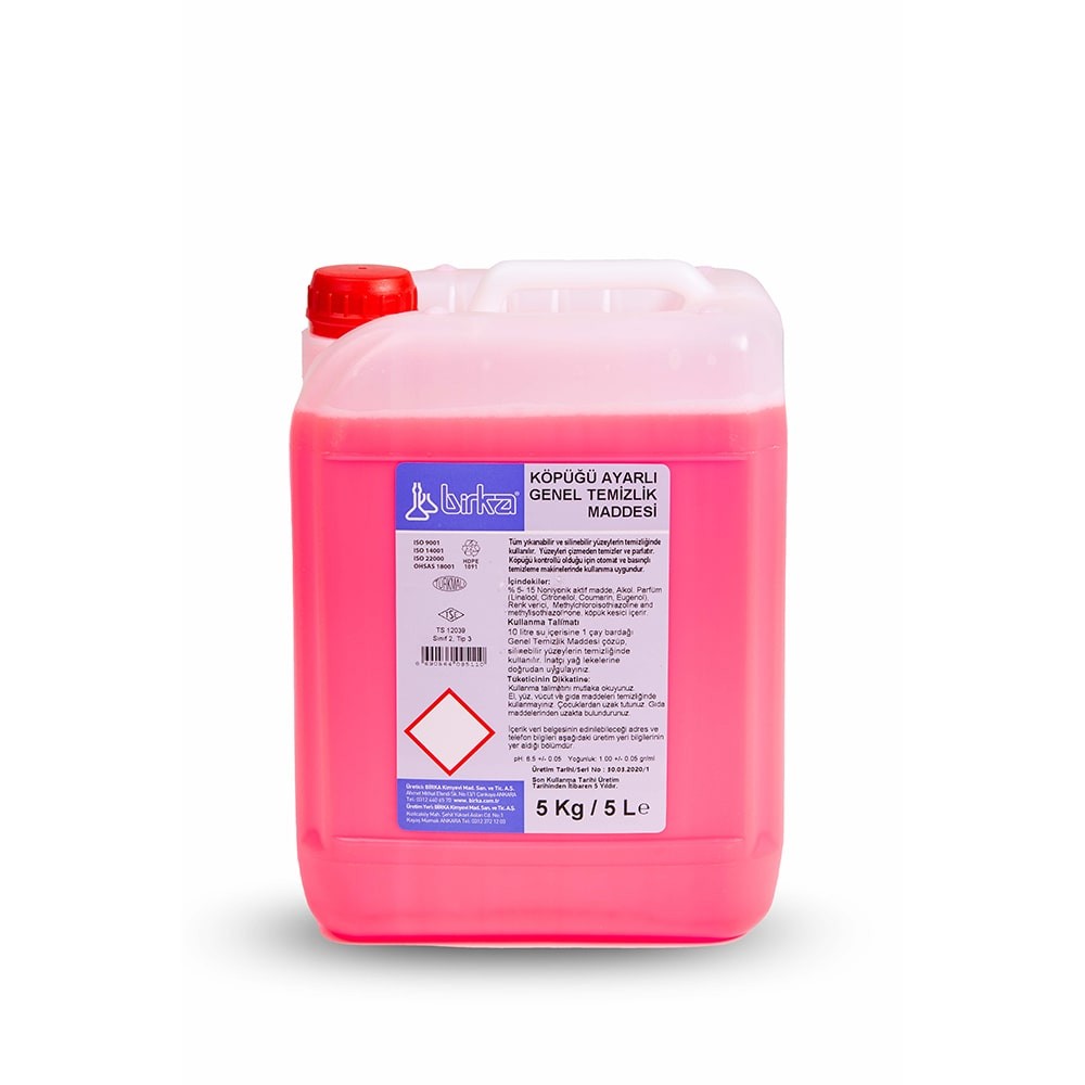 Birka Ayarlı Genel Temizlik Köpüğü 5 Kg / 5 Lt