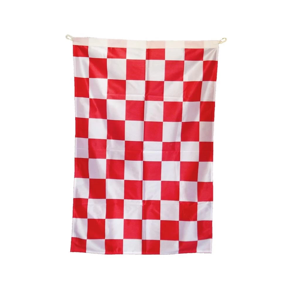 Kırmızı Beyaz Damalı Cankurtaran Bayrağı 65x100 cm