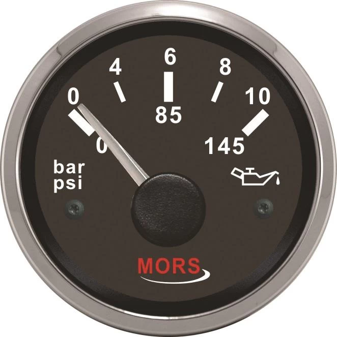 Mors Yağ Göstergesi Siyah - 10bar