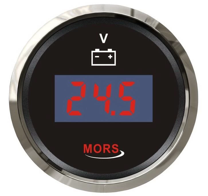 Mors Dijital Voltmetre Siyah